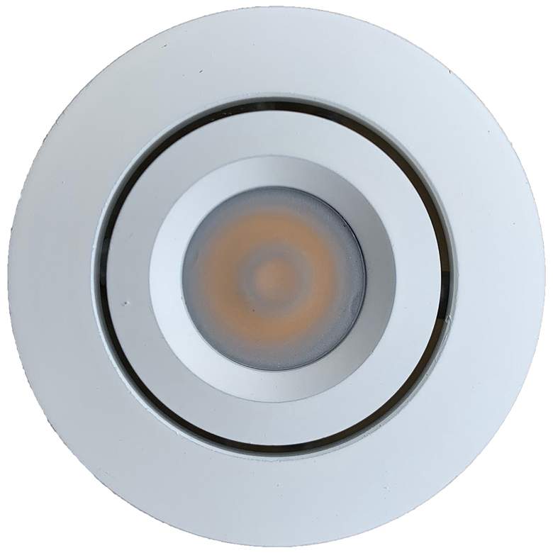 Image 1 Disco 2 inch Wide White Metal Round LED Cabinet Downlight