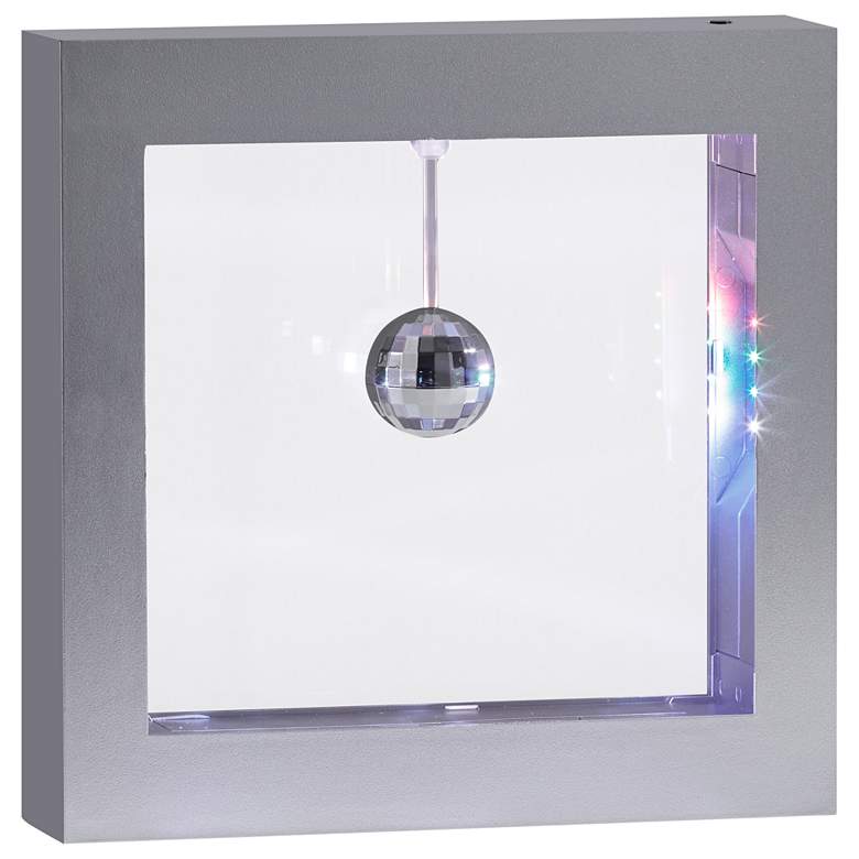 Image 1 Disco Ball Silver Battery-Operated LED Light Box