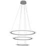 Discovery 31 1/4" Wide Silver 3 Ring LED Pendant Light