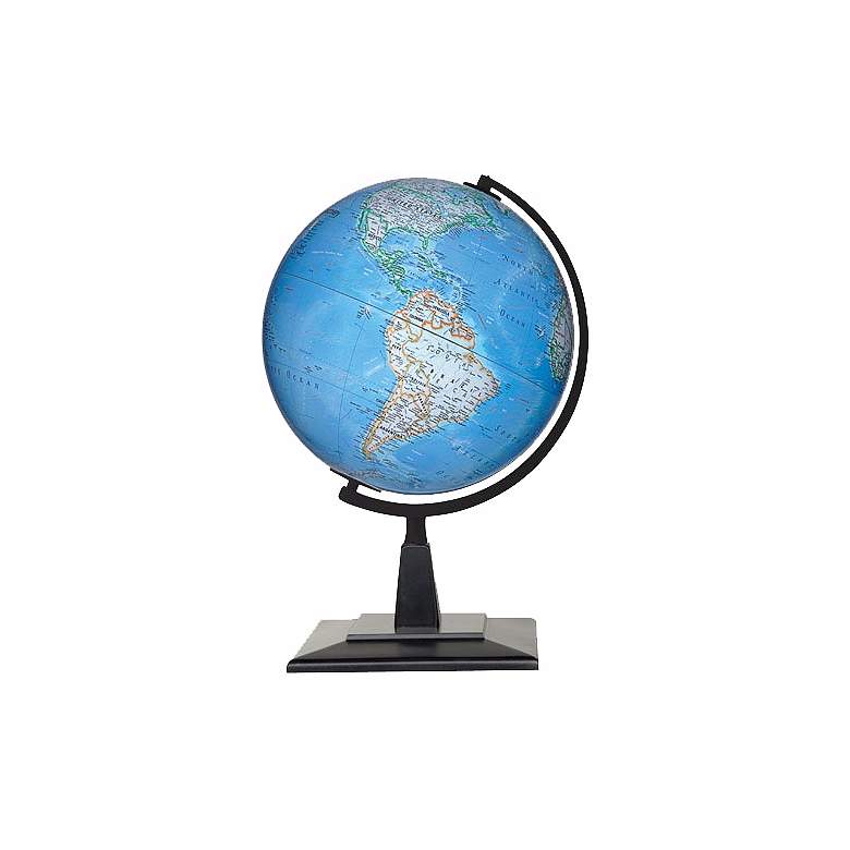 Image 1 Discovery Crawford Blue Ocean 16 inch High Tabletop Globe