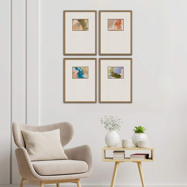 Image 5 Discovery I 25" High 4-Piece Giclee Framed Wall Art Set more views
