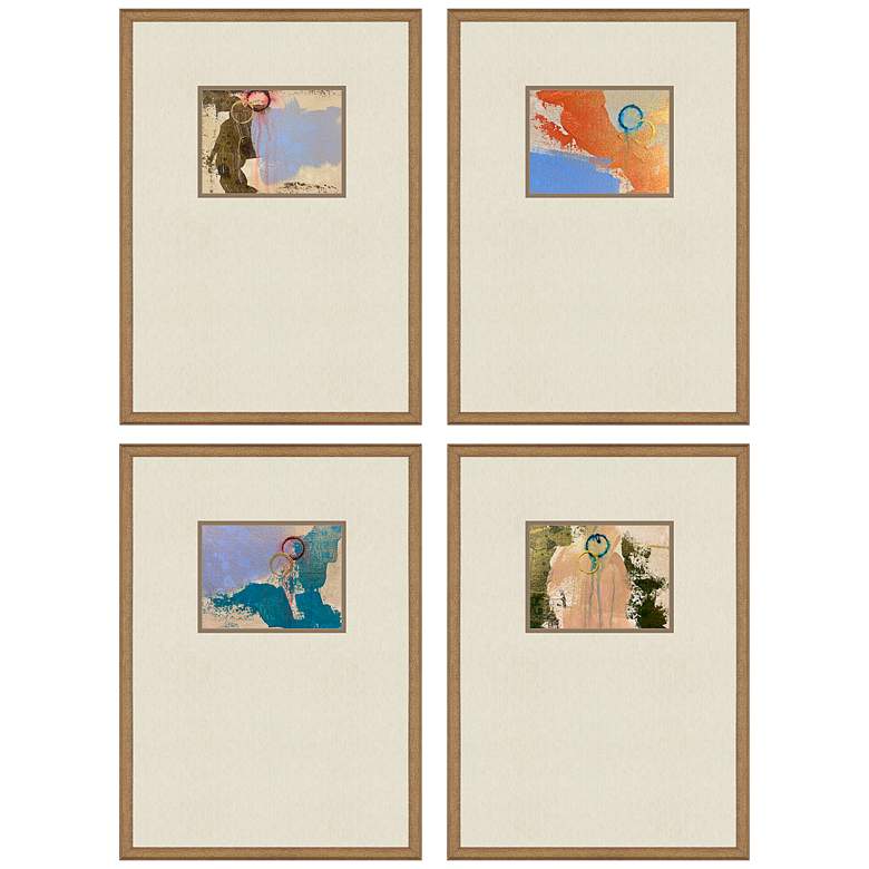 Image 2 Discovery II 25" High 4-Piece Giclee Framed Wall Art Set