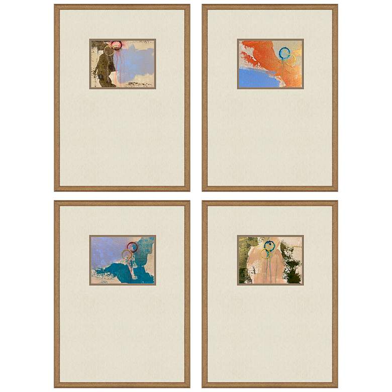 Image 2 Discovery II 25 inch High 4-Piece Giclee Framed Wall Art Set