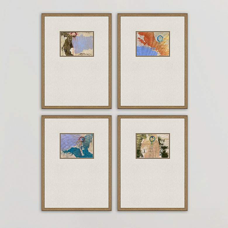 Image 1 Discovery II 25" High 4-Piece Giclee Framed Wall Art Set