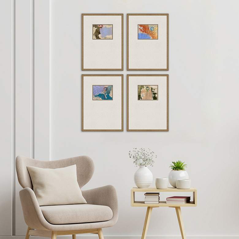 Image 5 Discovery II 25 inch High 4-Piece Giclee Framed Wall Art Set more views