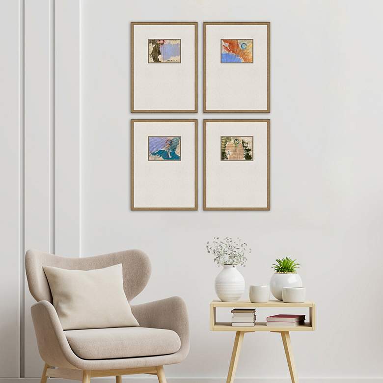 Image 5 Discovery II 25" High 4-Piece Giclee Framed Wall Art Set more views