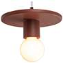 2_Discus Pendant - Canyon Clay -White Cord