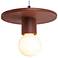 Discus Pendant - Canyon Clay -White Cord