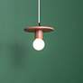 1_Discus Pendant - Canyon Clay -White Cord