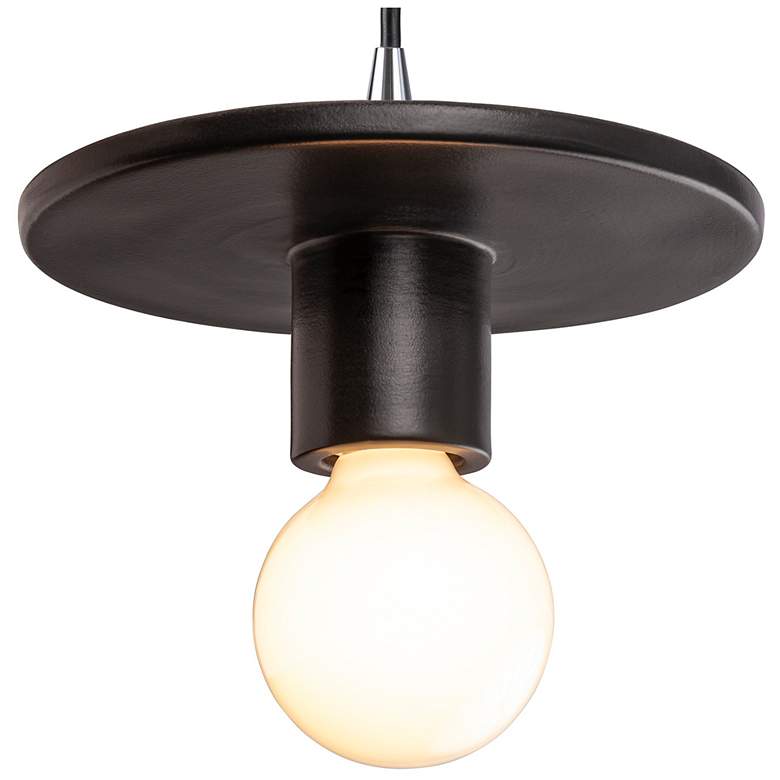 Image 1 Discus Pendant - Carbon - Black Cord