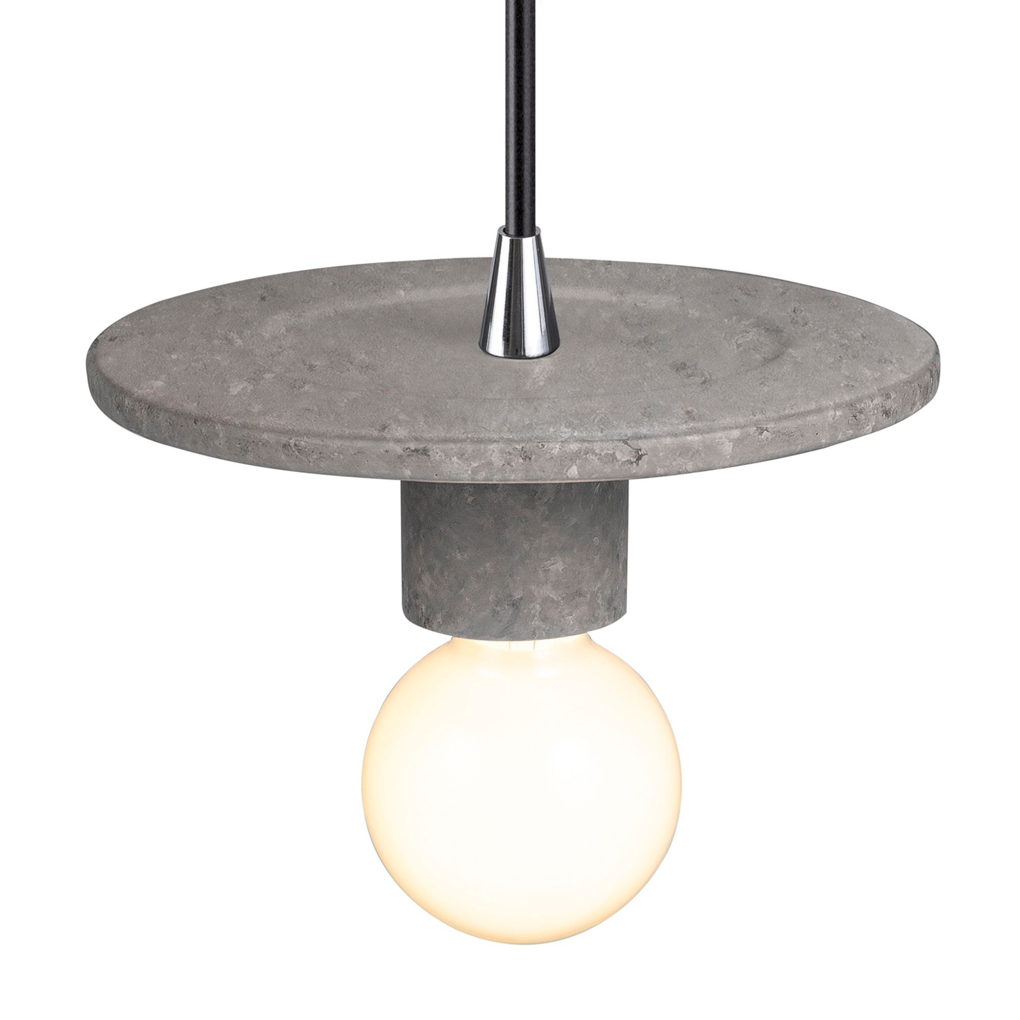 Image 3 Discus Pendant - Concrete - Black Cord - Made to Order more views