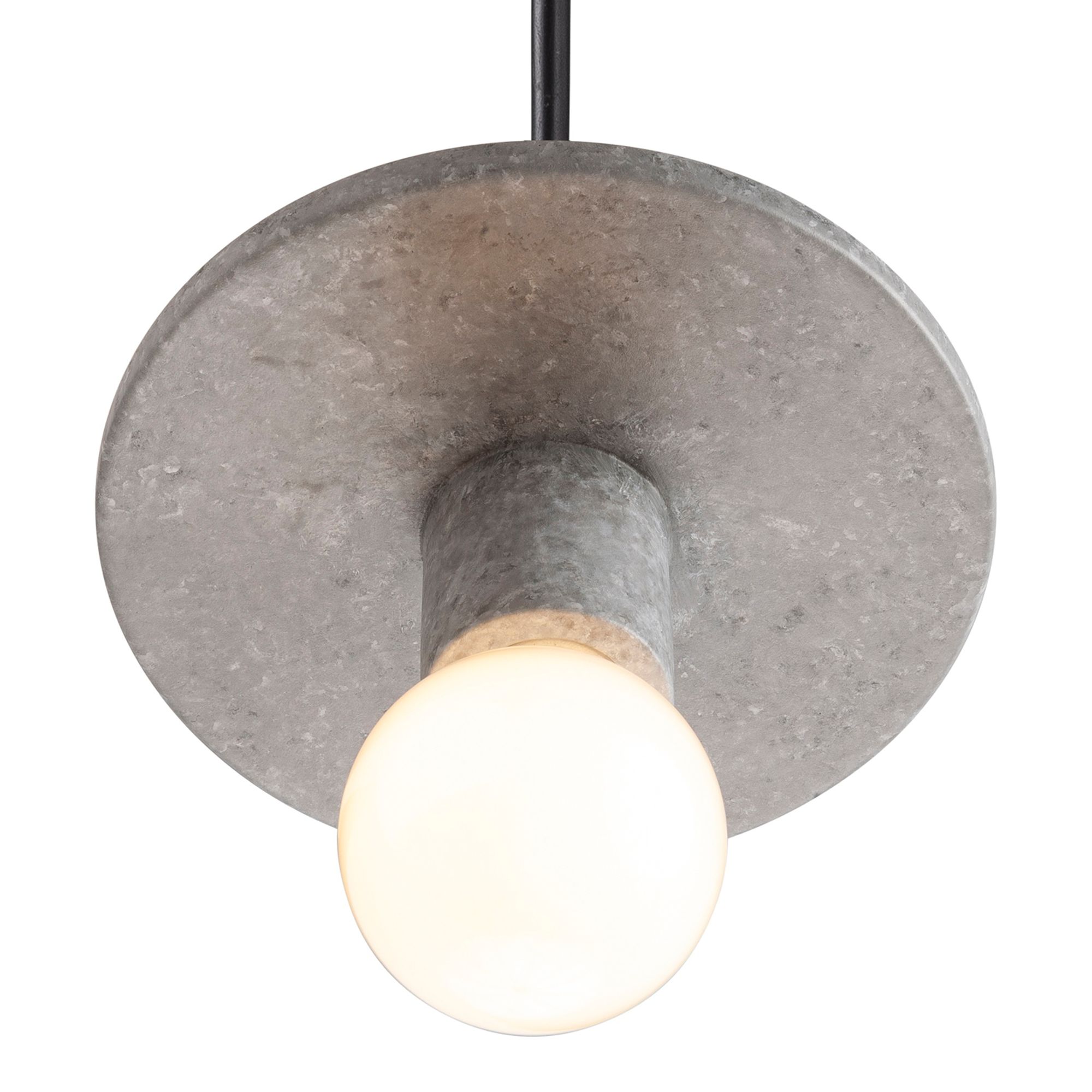 Image 4 Discus Pendant - Concrete - Black Cord - Made to Order more views
