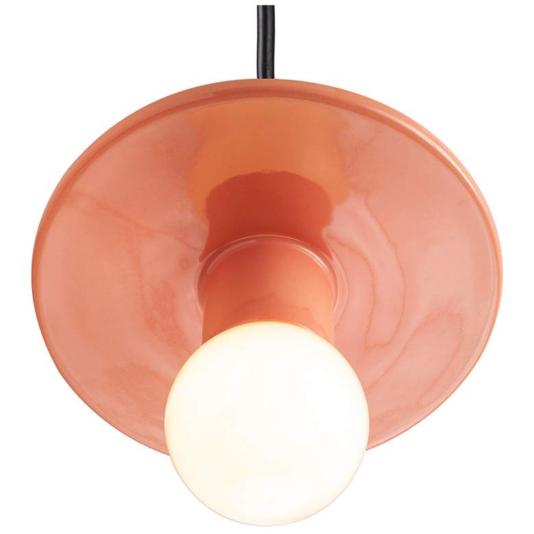 Image 4 Discus Pendant - Gloss Blush-Black Cord more views