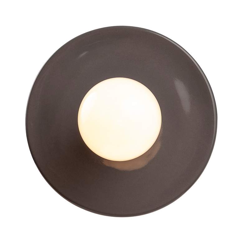 Image 2 Discus Pendant - Gloss Grey - White Cord more views