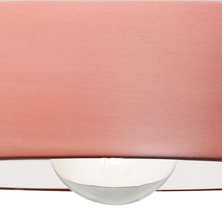 Image 2 Dish 12 inch Wide Gloss Blush Ceramic Drum Mini Pendant Light more views