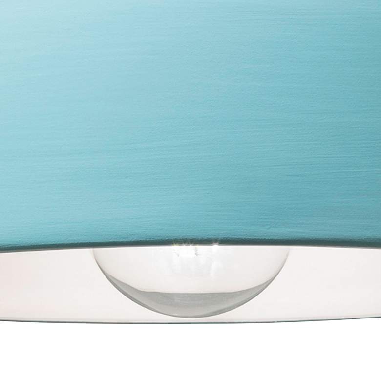 Image 2 Dish 12 inch Wide Reflecting Pool Ceramic Drum Mini Pendant Light more views