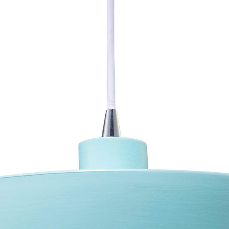 Image 3 Dish 12" Wide Reflecting Pool Ceramic Drum Mini Pendant Light more views