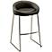 DiSinistra 26" Stainless Steel and Black Counter Stool