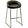 DiSinistra 30" Stainless Steel and Black Bar Stool