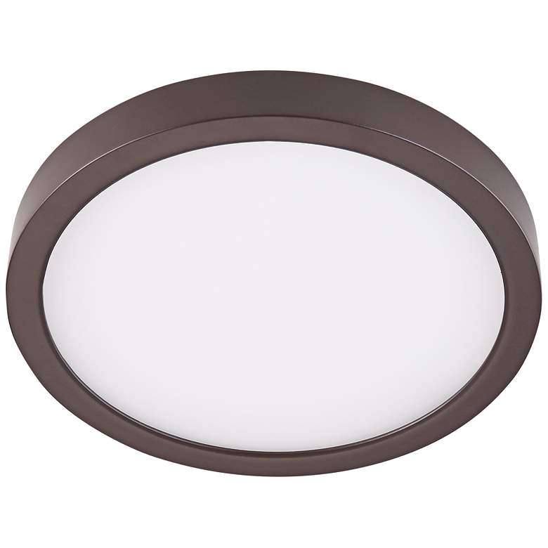 Image 2 Disk 12 inch Wide Bronze Round LED Ceiling Light