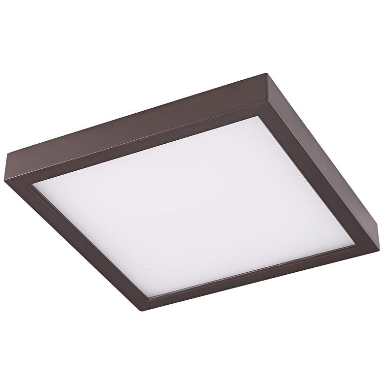 Image 1 Disk 12 inch Wide Bronze Square LED Ceiling Light