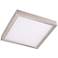 Disk 12" Wide Nickel Square Indoor-Outdoor LED Ceiling Light
