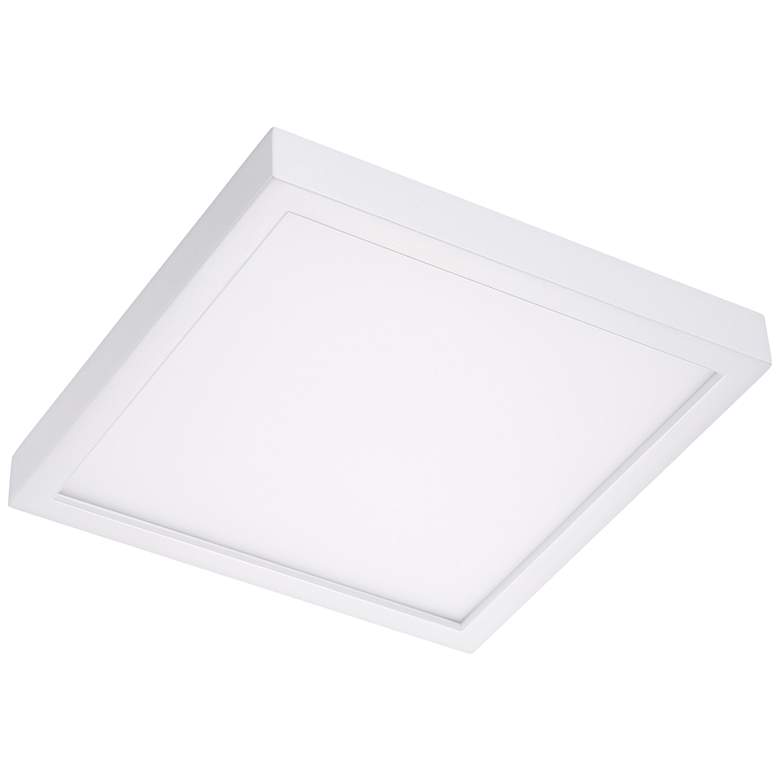 Image 2 Disk 12" Wide White Square Outdoor LED Ceiling Light