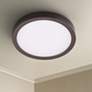 Disk 8" Wide Bronze Round LED Indoor-Outdoor Ceiling Light