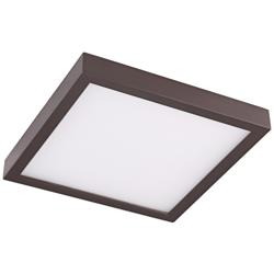 Disk 8&quot; Wide Bronze Square Indoor-Outdoor LED Ceiling Light Panel