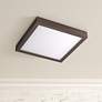 Disk 8" Wide Bronze Square Indoor-Outdoor LED Ceiling Light Panel