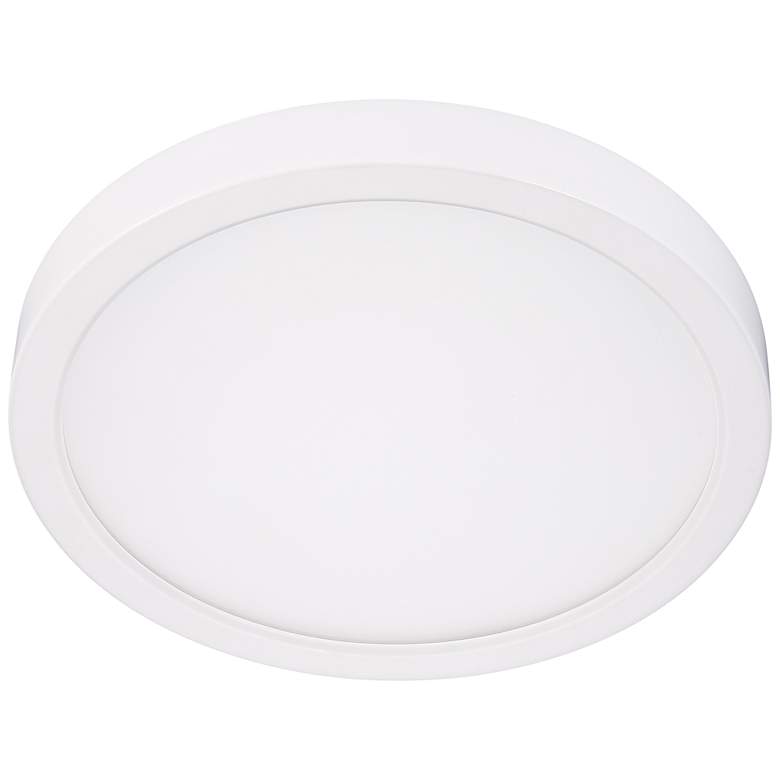 Image 2 Disk 8 inch Wide White Round LED Ceiling Light