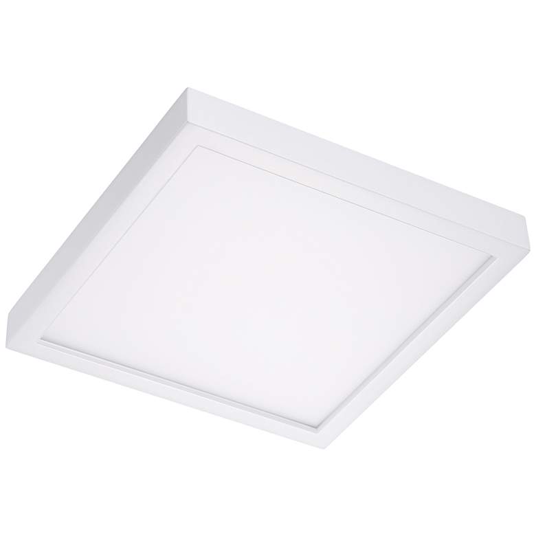 Image 2 Disk 8 inch Wide White Square LED Ceiling Light