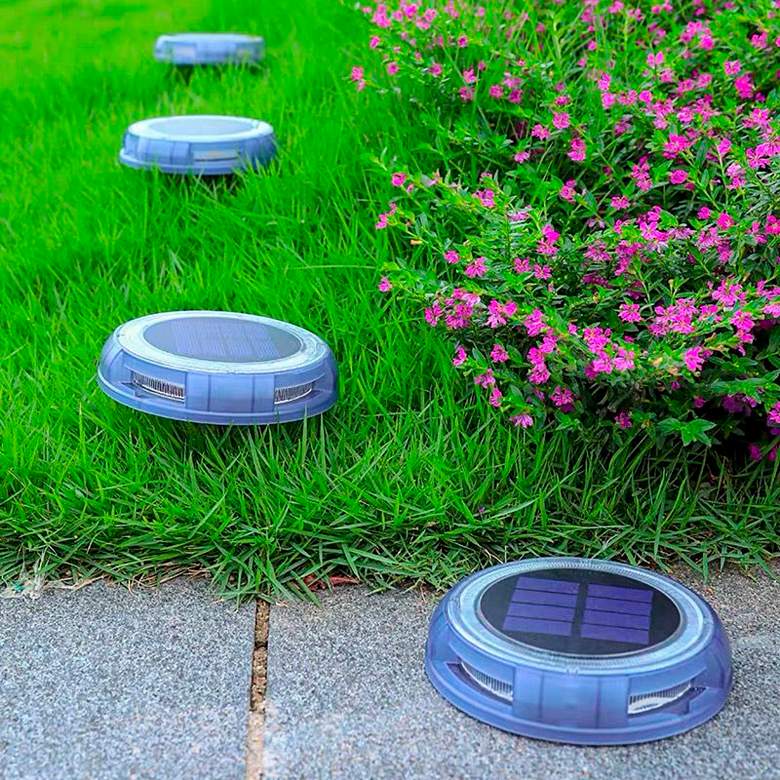 Image 6 Disko Multi-Color Solar LED Mini In-Ground Lights Set of 4 more views