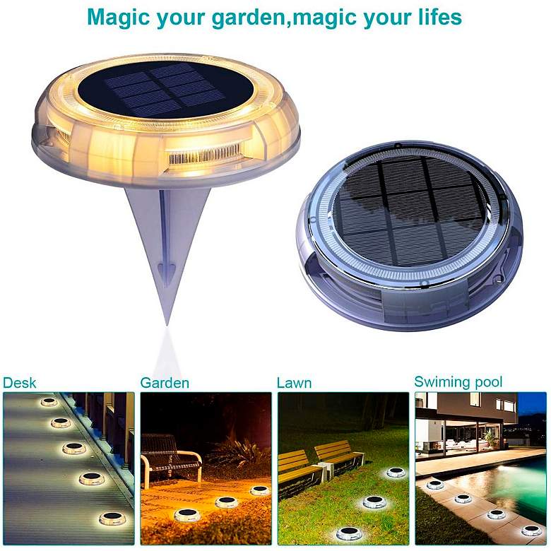 Image 7 Disko Multi-Color Solar LED Mini In-Ground Lights Set of 4 more views