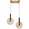 Diskoler 2-Light LED Glass Island Pendant Light