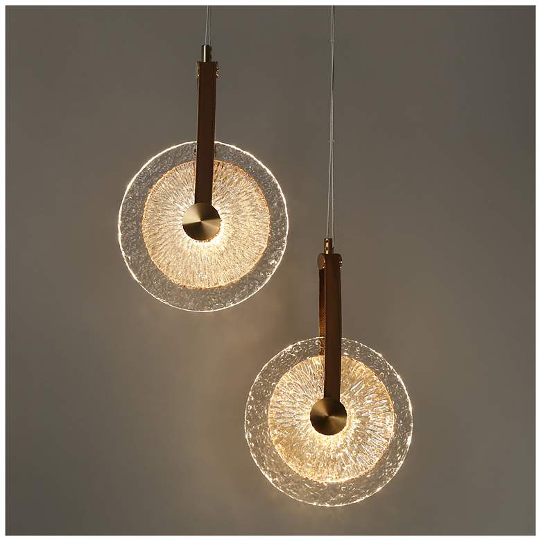 Image 2 Diskoler 2-Light LED Glass Island Pendant Light more views