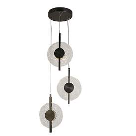 Image1 of Diskoler 3-Light Black LED Cluster Island Pendant Light