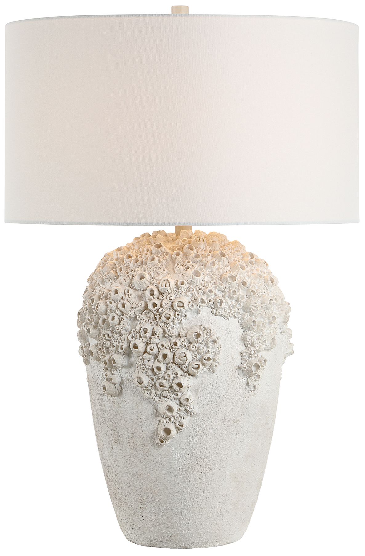 Image 4 Disla 27.25" Tall Milk White Resin Table Lamp with Tapered Linen Shade more views