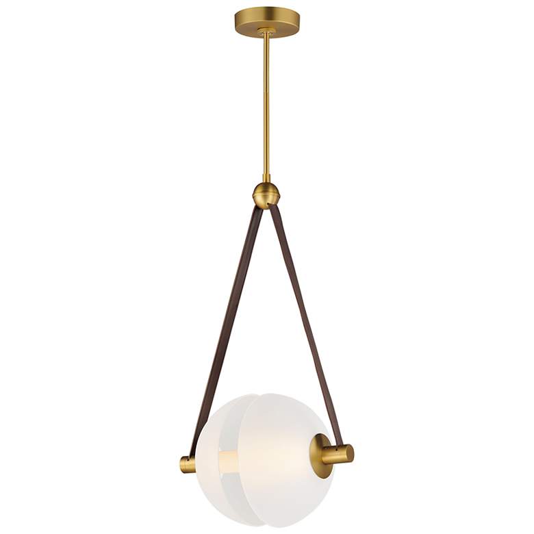 Image 1 Dispatch 17" LED Pendant Natural Aged Brass