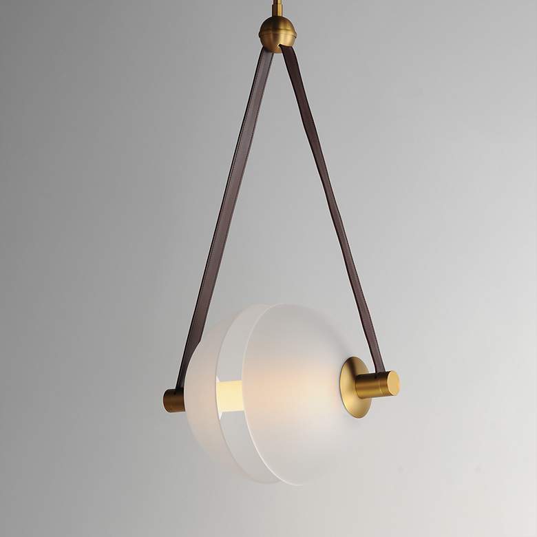 Image 3 Dispatch 17" LED Pendant Natural Aged Brass more views