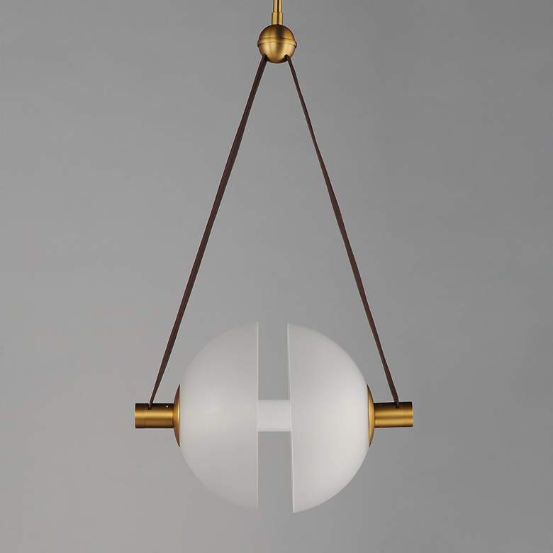 Image 4 Dispatch 17" LED Pendant Natural Aged Brass more views