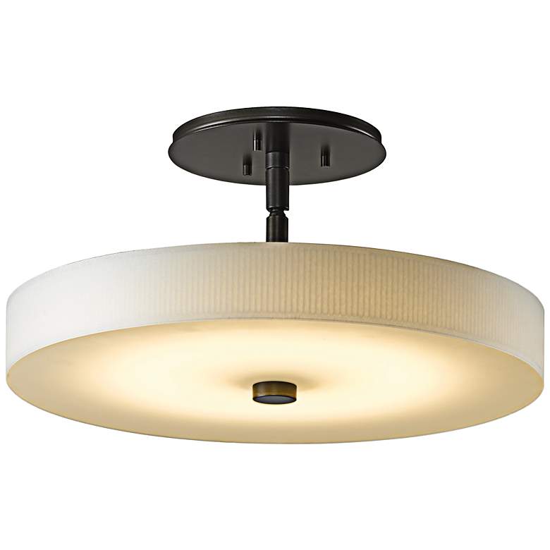 Image 1 Disq 15 inch Wide Dark Smoke LED Ceiling Light