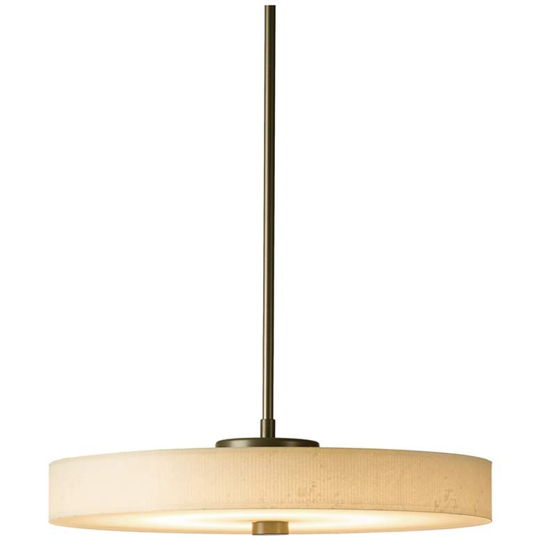 Image 1 Disq 15" Wide Dark Smoke LED Pendant With Spun Frost Shade