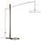 Disq Arc 84" High Bronze LED Floor Lamp With Spun Frost Shade