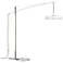 Disq Arc 84" High Sterling LED Floor Lamp With Spun Frost Shade