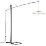 Disq Arc 84"H Oil Rubbed Bronze LED Floor Lamp With Spun Frost Shade