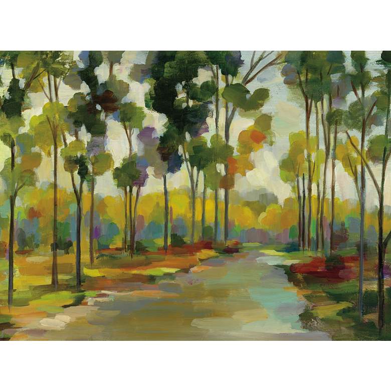 Image 1 Distant Forest 40" Wide All-Weather Outdoor Canvas Wall Art