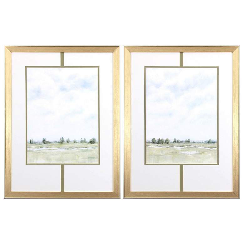 Image 1 Distant View 19"W x 25"H Framed Art Set of 2