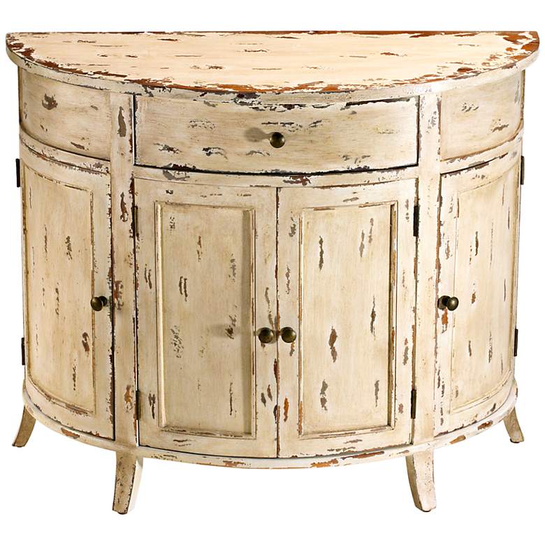 Image 1 Distressed Gable Demi Lune Chest