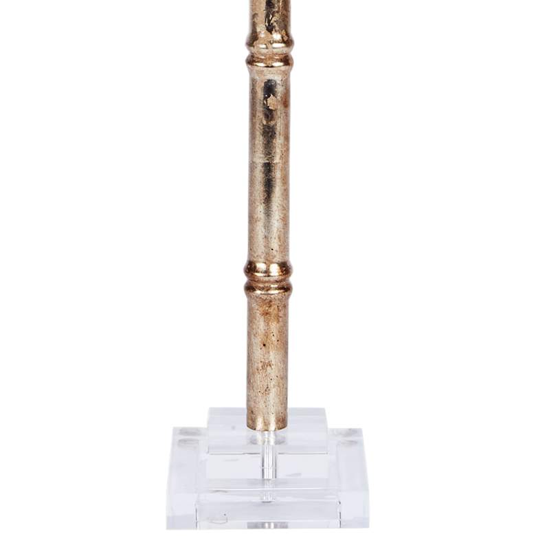 Image 3 Distressed Gold and Silver Finish Modern Luxe Bamboo Buffet Table Lamp more views